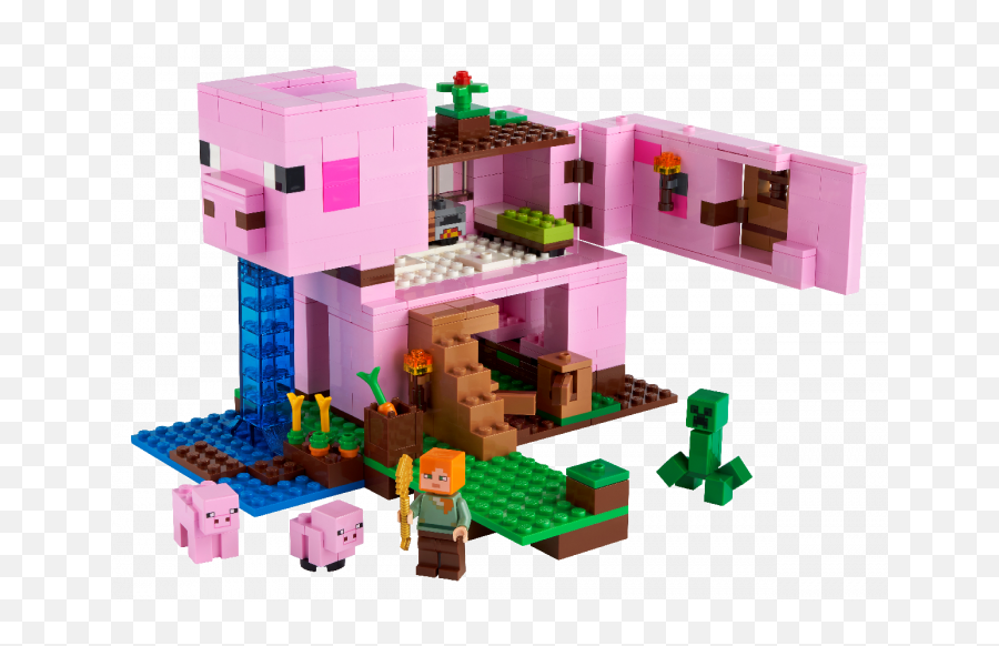 Minecraft The Pig House - Lego Minecraft Pig House Emoji,Minecraft Pig Png