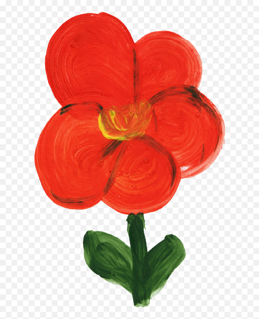 12 Simple Painted Flower Emoji,Painted Flowers Png