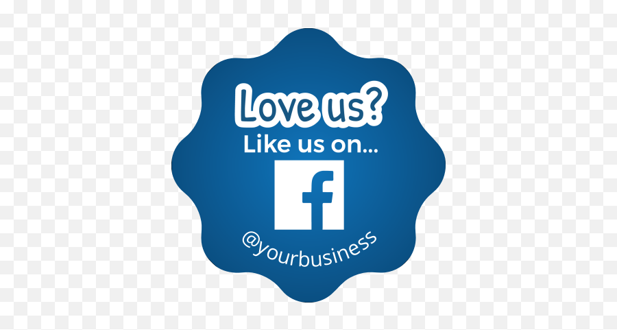 Love Us Facebook Sticker Design Emoji,Like Us On Facebook Logo Png