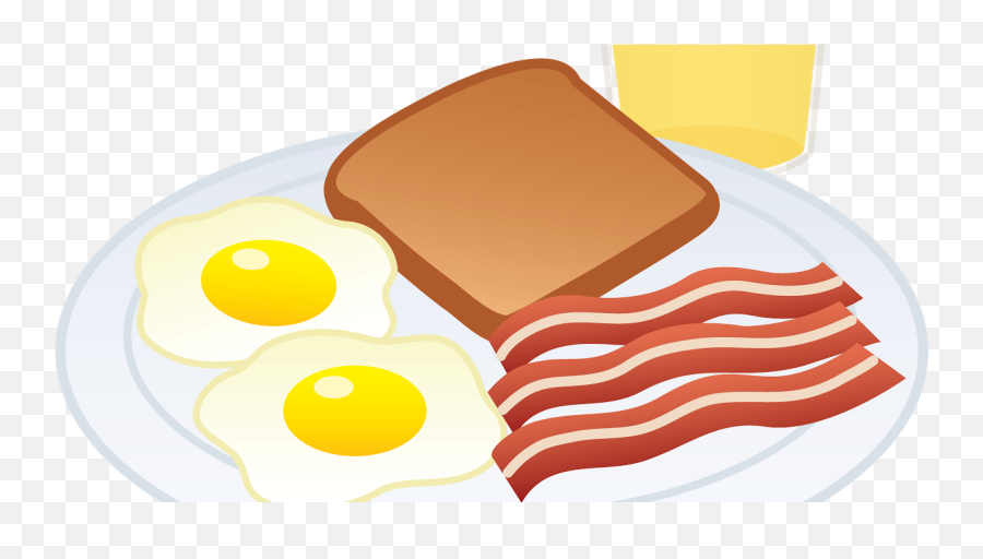 Eat Clipart Breakfast - Bacon And Eggs Drawing Png Eating Eggs Clip Art Emoji,Eat Clipart