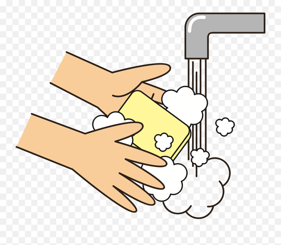 Cleaning Clipart Png - Wash Hand With Soap Cartoon Emoji,Hands Clipart