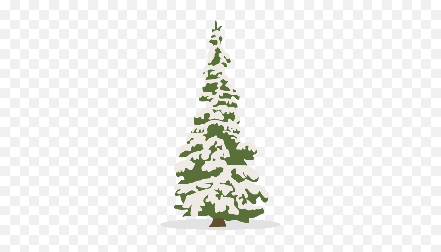 Snowy Tree Clip Art Transparent Png - Winter Christmas Tree Clipart Emoji,Christmas Tree Outline Clipart