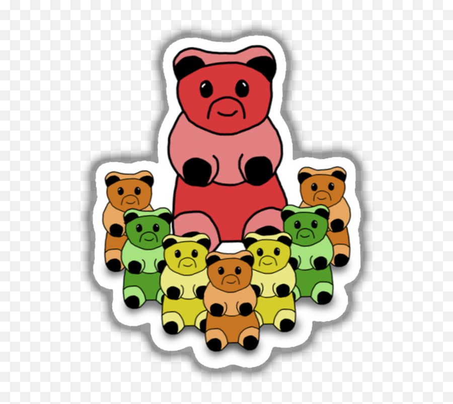 Gummy Bear Choir Sticker U2013 Tiktok Merch U2013 Tiktokmerch - Soft Emoji,Gummy Bear Clipart