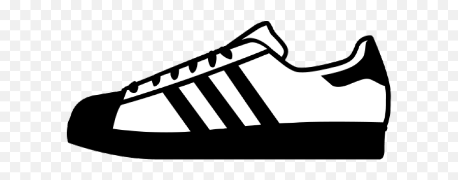 Adidas Shoes Clipart Black And White - Adidas Shoes Clipart Clipart Adidas Shoe Png Emoji,Shoes Clipart