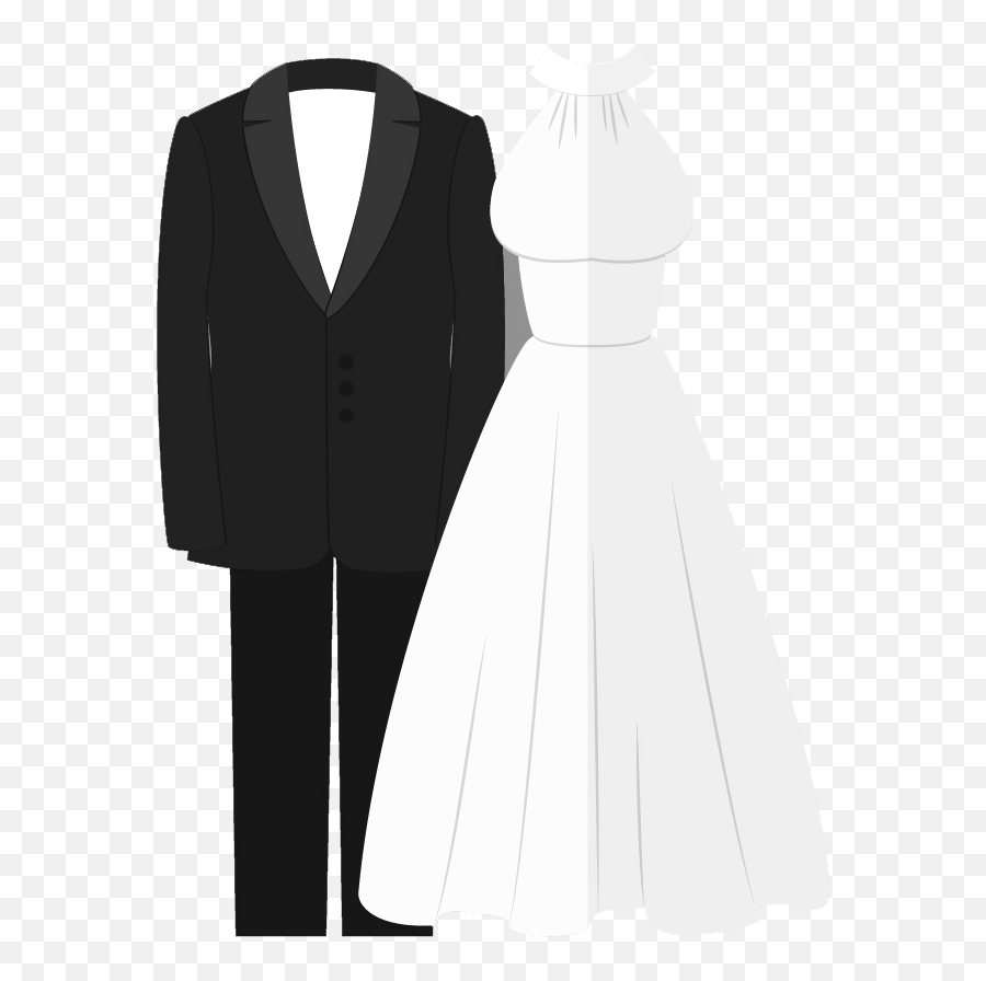 Wedding Dress Clipart Png - Wedding Dress And Tux Png Emoji,Wedding Dress Clipart