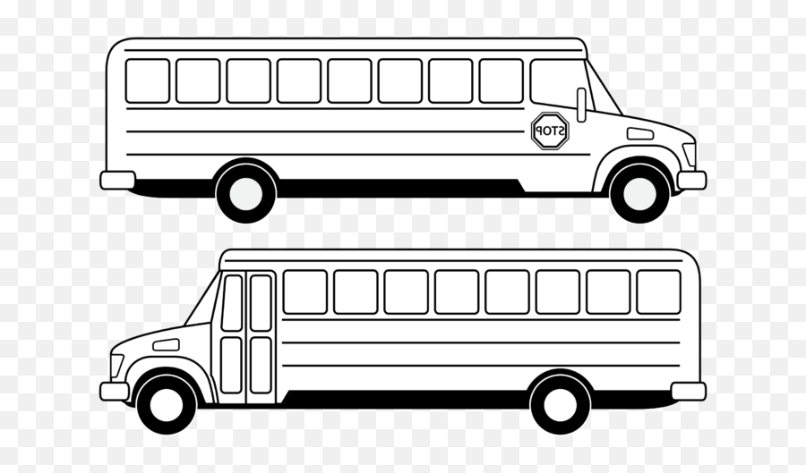 Clipart Of Cadillac Bus Free And - Outline Bus Clipart Black And White Emoji,Bus Clipart Black And White