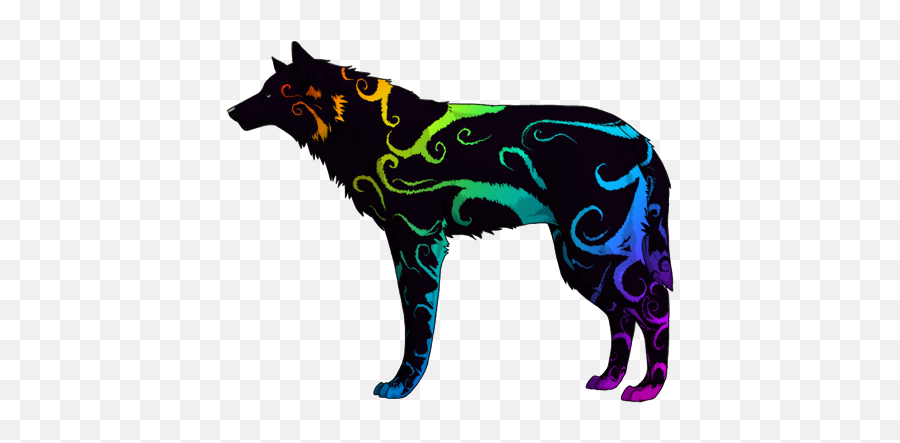 Download Photo Wolf Rainbowwind 1 1 - Animal Figure Emoji,Black Wolf Png