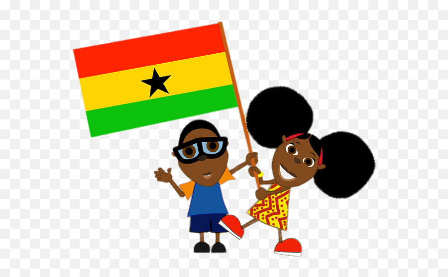 Bino And Fino With Flag Ghana Emoji,Ghana Flag Png