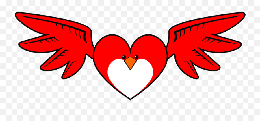 Flying Heart Photo Background Transparent Png Images And Emoji,Heart With Wings Clipart