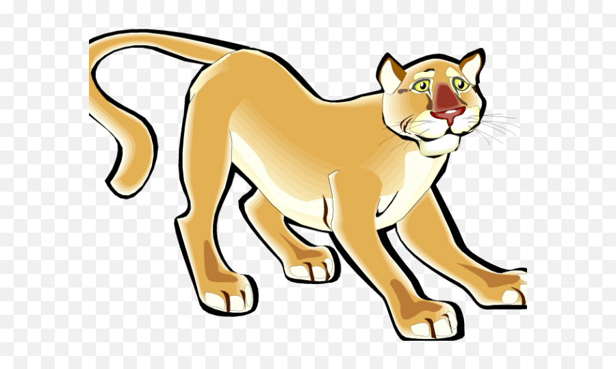 Puma Clipart Transparent - Cartoon Cougar Png Download Emoji,Puma Png