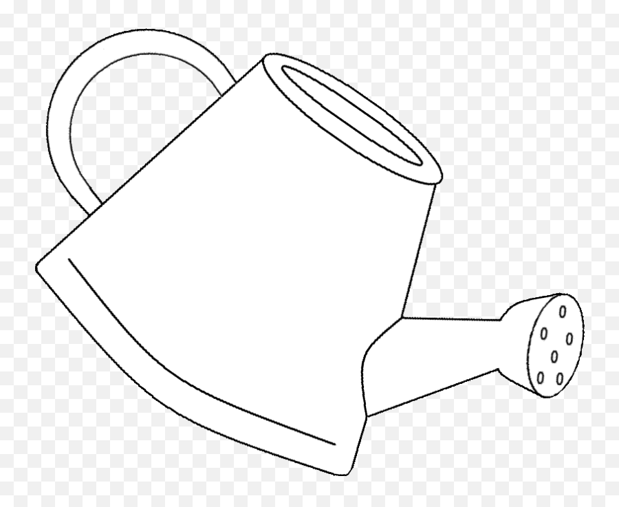 Black And White Drawing Of The Watering Can Clipart - Serveware Emoji,Can Clipart