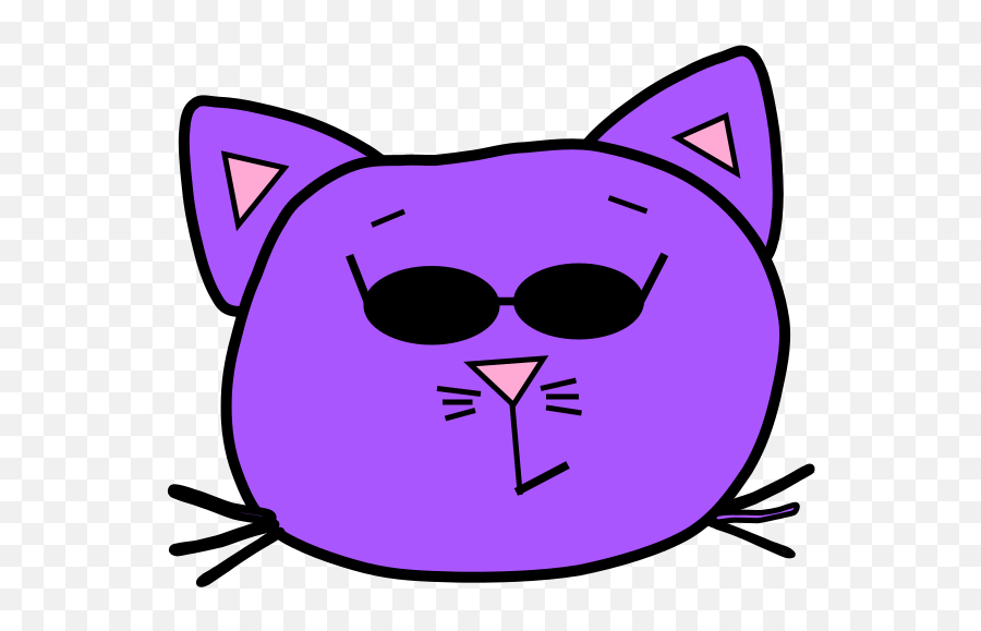 Cool Purple Svg Vector Cool Purple Clip Art - Svg Clipart Emoji,Cool Cat Clipart