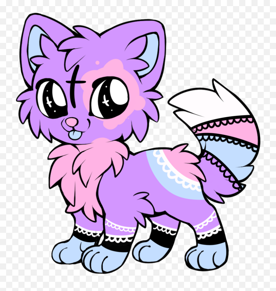 Custom Pastel Goth Kitteh By Oc - Handout Pastel Goth Cat Oc Emoji,Hand Out Png