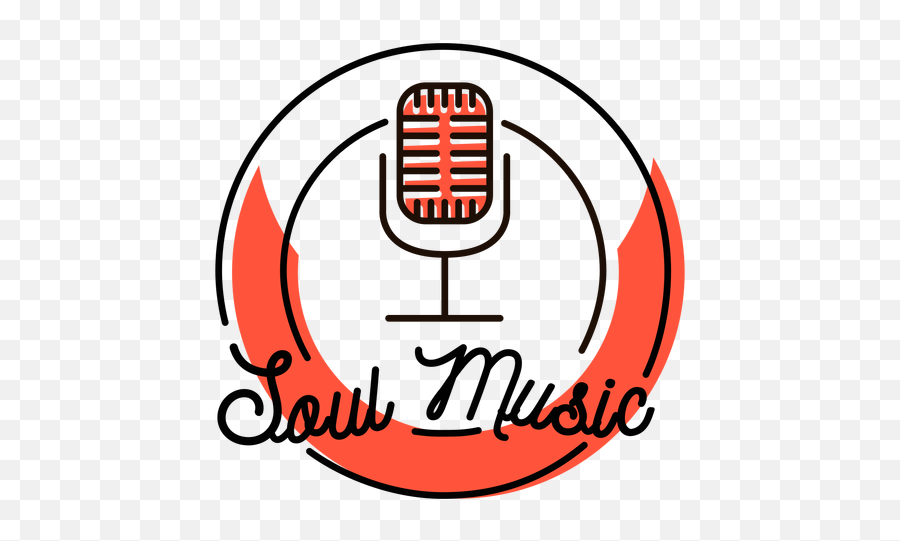 Soul Music Retro Microphone Symbol - Symbols Of Soul Music Emoji,Microphone Logo