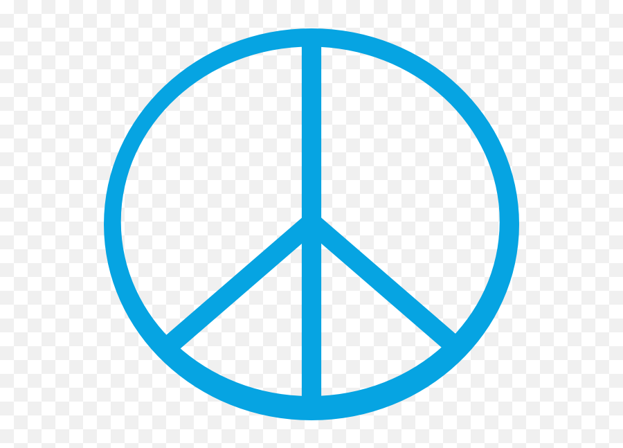 Peace Sign Clipart Blue - Peace Symbol Blue Emoji,Peace Sign Clipart