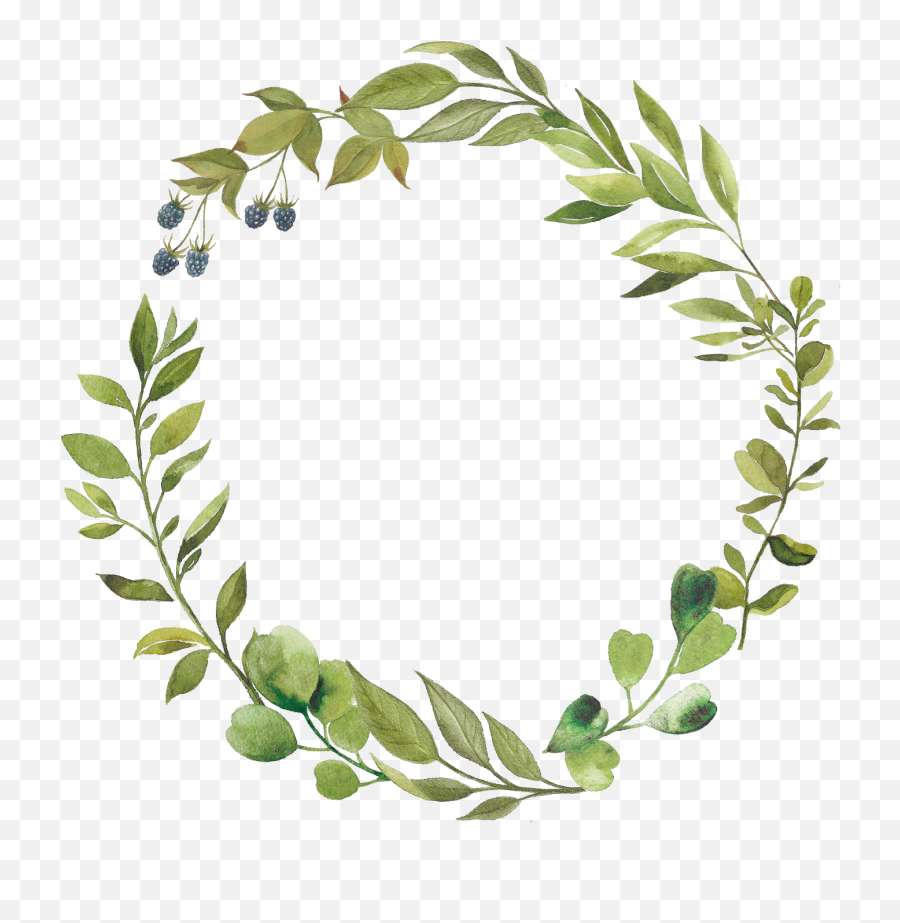 Leaf Wreath Png - Olive Leaves Wreath Png Emoji,Wreath Clipart