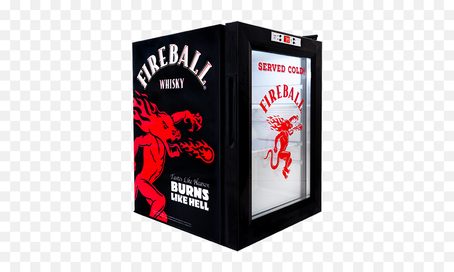Fireball Counter Refrigerator - Fireball Whiskey Freezer 820 Emoji,Fireball Logo