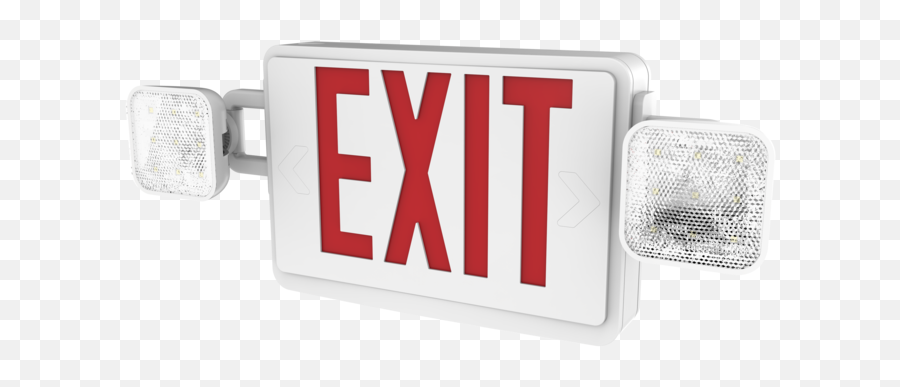 2 Head Led Exit Sign Red Floodlight - Solid Emoji,Red Transparent