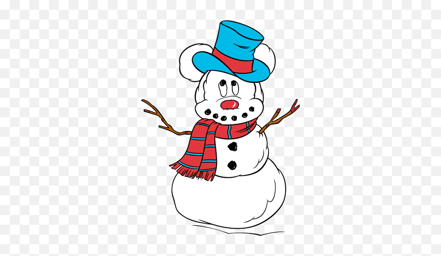 Printable Mickey Mouse A Snowman Pdf Coloring Page - Mickey Mouse A Snowman Emoji,Snowman Transparent