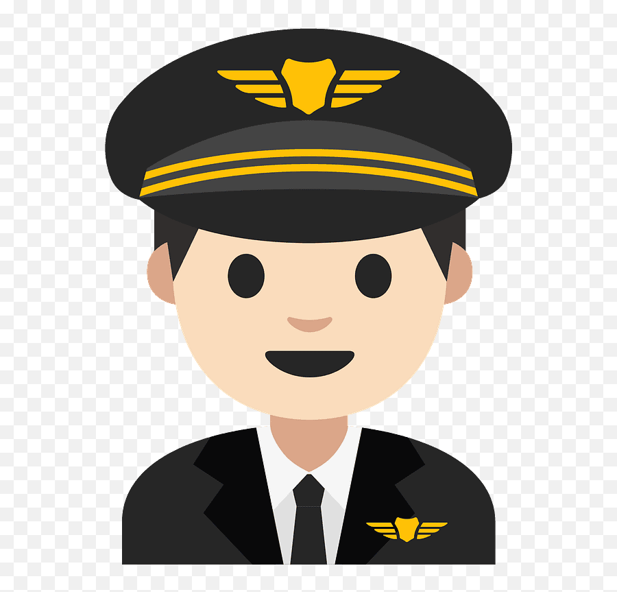 Man Pilot Emoji Clipart - Pilot Emoji,Pilot Clipart