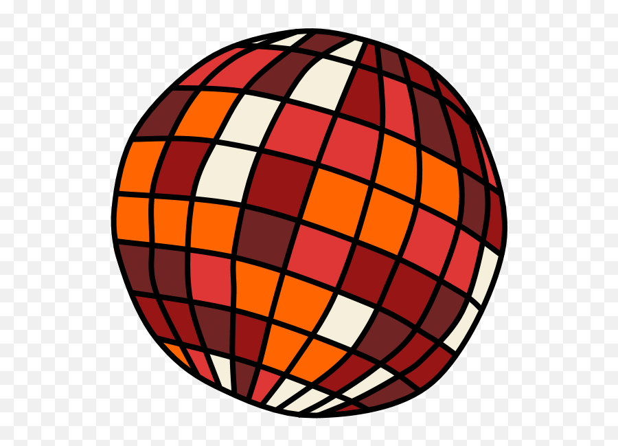 Download Hd Disco Ball Red Orange Png Disco Ball Gold - Disco Ball Clipart Emoji,Disco Ball Transparent