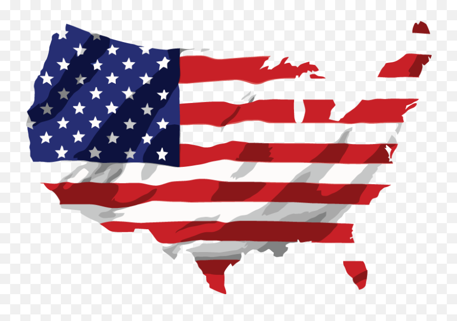 Usa Waving Flag Printed Decal - Us Country With Flag Emoji,Waving Flag Png