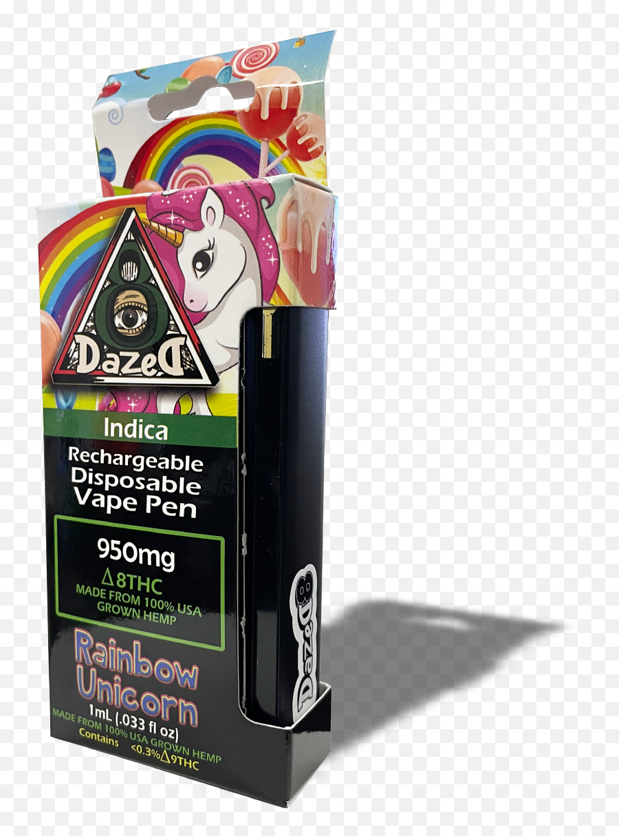Delta 8 Disposable Vape Pen - Rainbow Unicorn Indica U2013 Dazed8 Emoji,Rainbow Unicorn Png