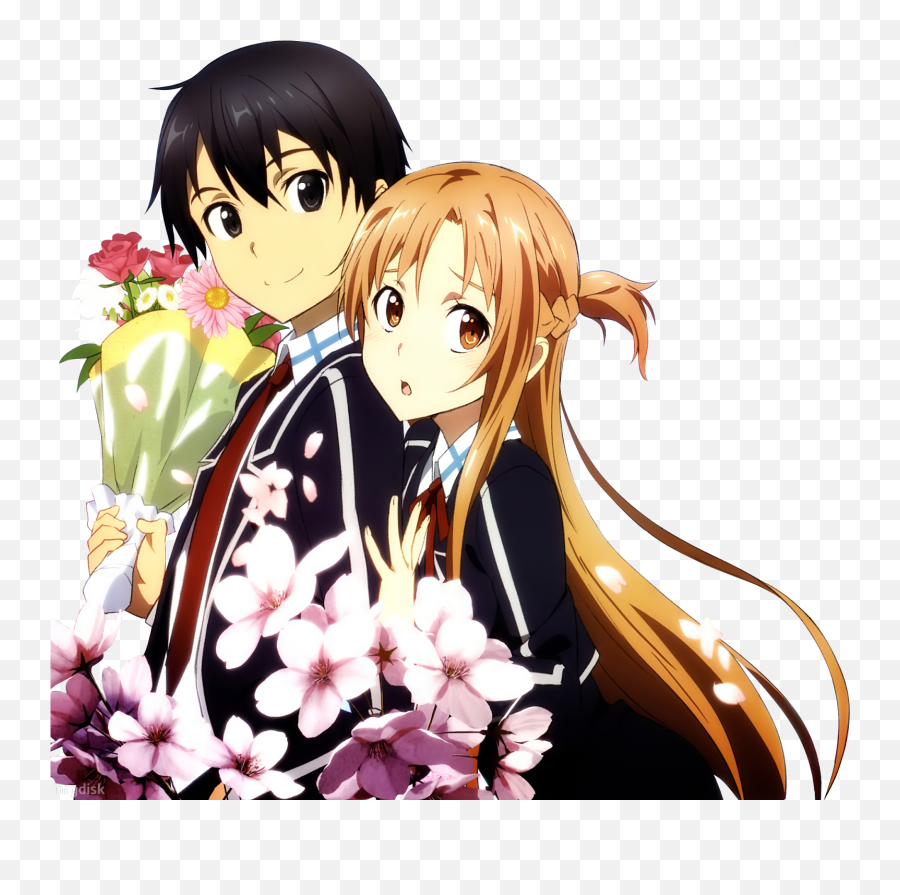 Download Asuna Kirito Leafa Sword Art Online Anime - Kirito Emoji,Kirito Png