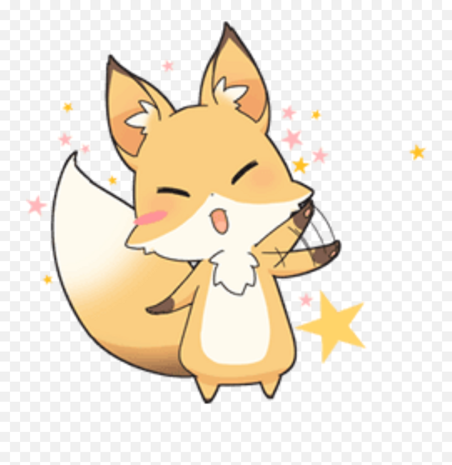 Fox Sticker - Pinterest Clipart Full Size Clipart Emoji,Cute Fox Clipart