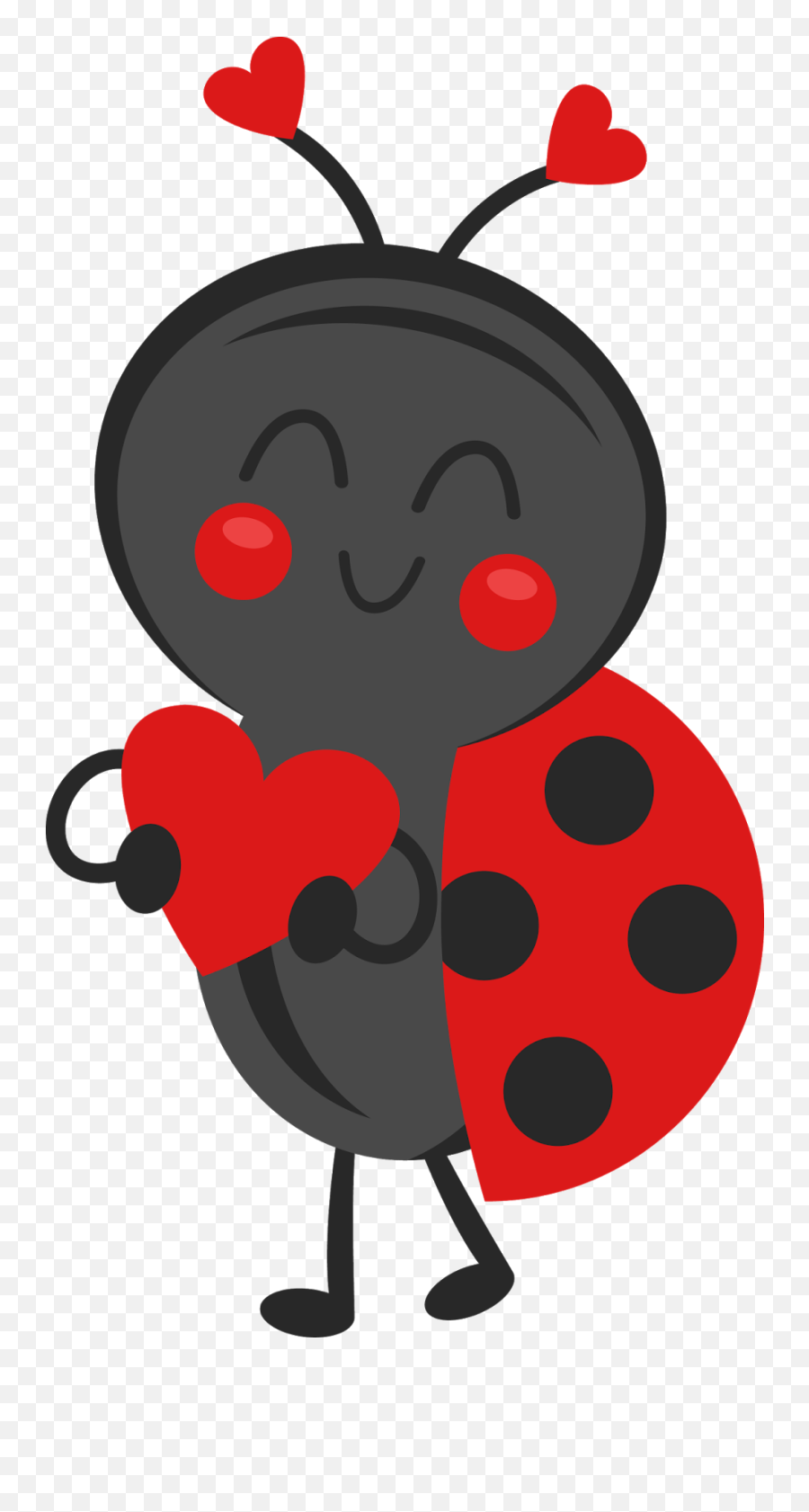 Bug Clipart Valentine - Valentines Ladybug Clip Art Png Emoji,Cute Bug Clipart