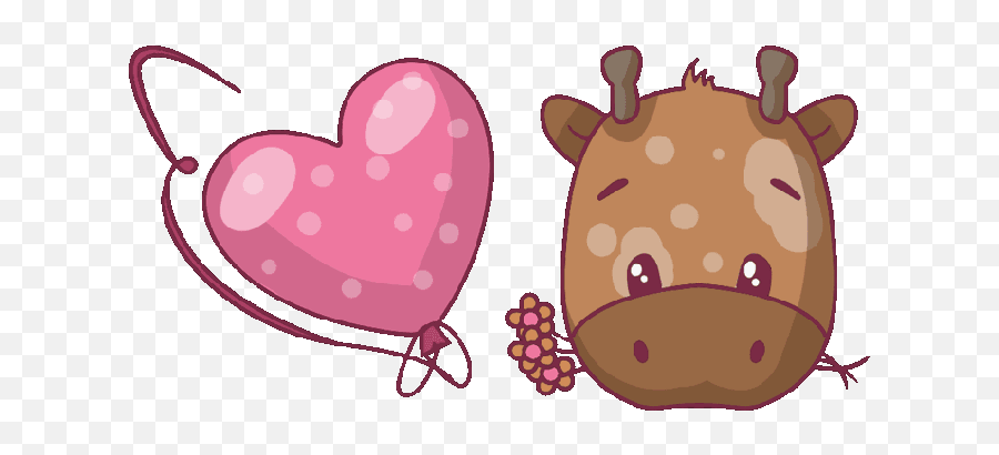 Heart And Calf Cute Cursor Emoji,Cute Heart Transparent