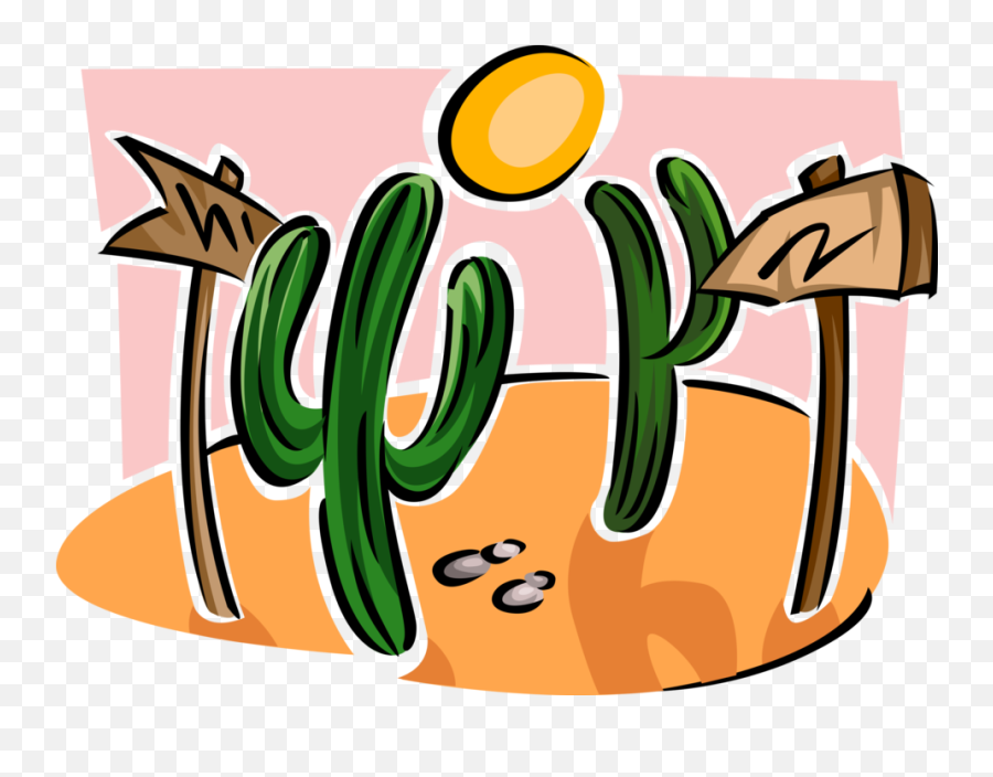 Vector Illustration Of Desert - Language Emoji,Succulent Clipart