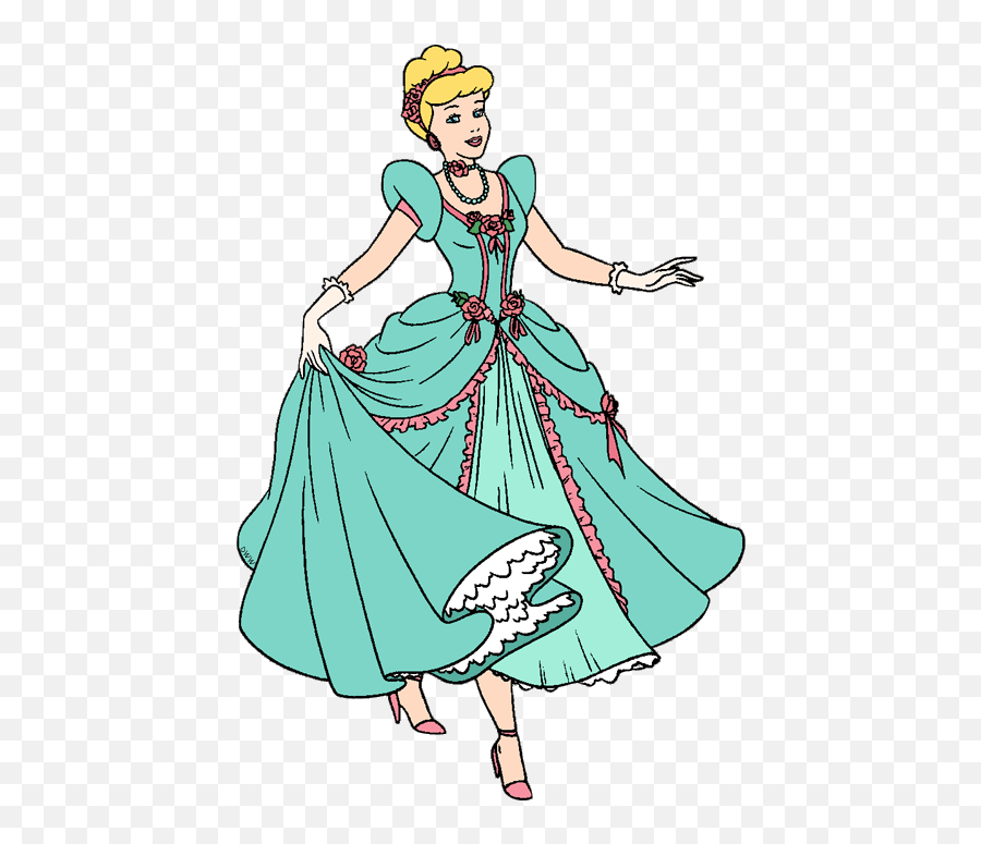 Cinderella Clipart Cinderella Blue - Cinderella Clipart Green Dress Emoji,Cinderella Clipart