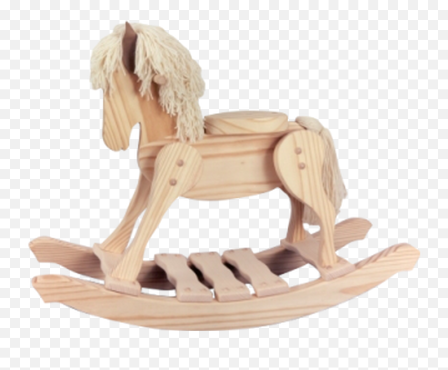 Unfinished Wooden Rocking Horse - Rocking Horse Transparent Emoji,Horse Transparent