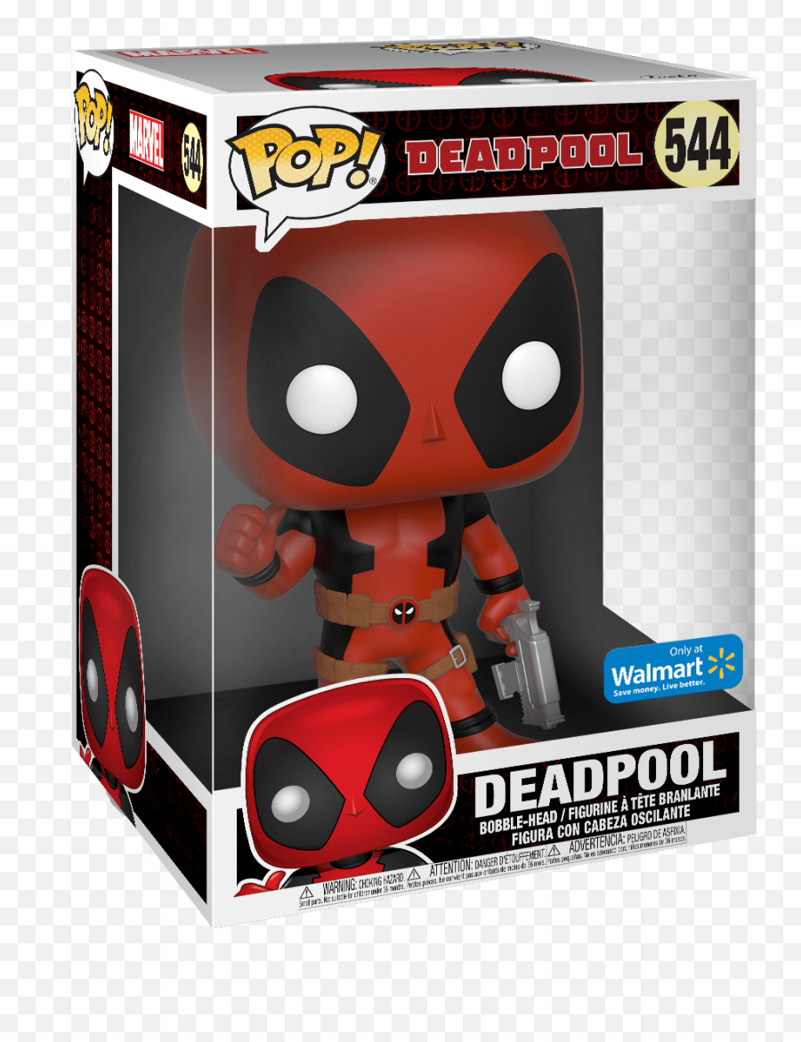 Funko Pop Marvel Deadpool - 10 Deadpool Wgun Red Walmart Exclusive 10 Inch Deadpool Funko Pop Emoji,Deadpool Transparent