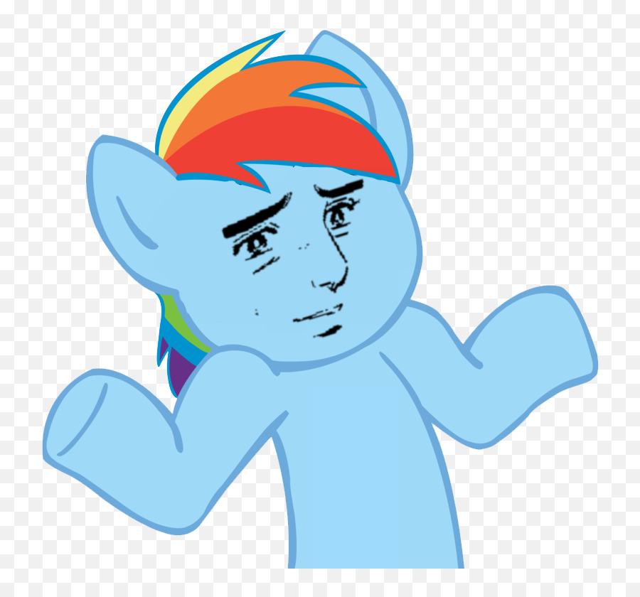 My Little Pony Memes Png Image With No - Mlp Shrug Emoji,Yaranaika Face Transparent