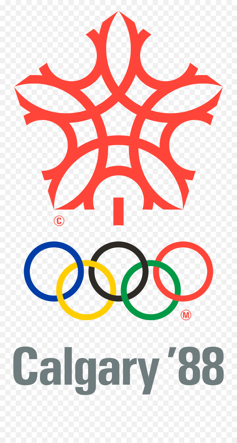 1988 Winter Olympics - Calgary 1988 Logo Emoji,Olympics Logo