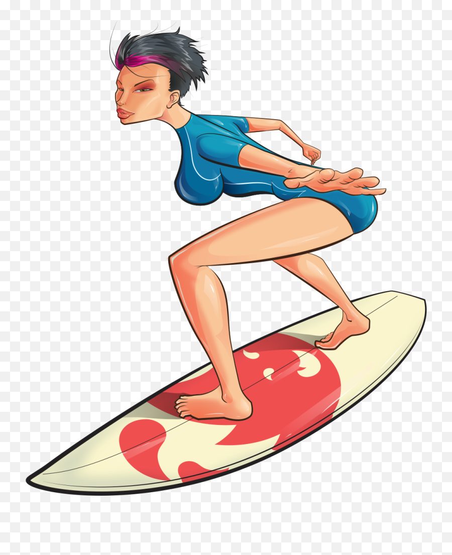Surfing - Surfing Clip Art Png Emoji,Surfing Clipart