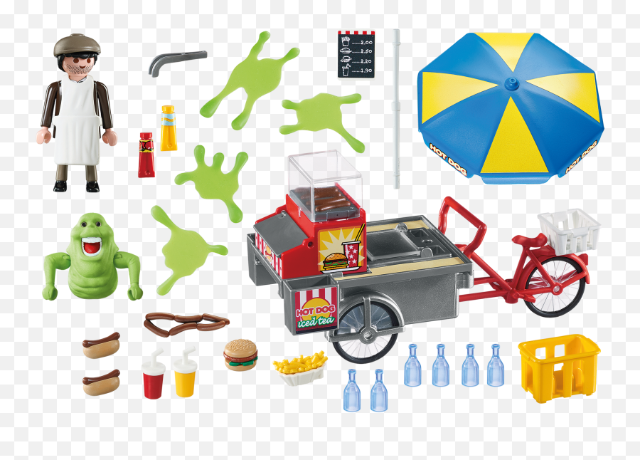 Slimer With Hot Dog Stand - 9222 Playmobil Hot Dog Stand Emoji,Hot Dog Transparent Background