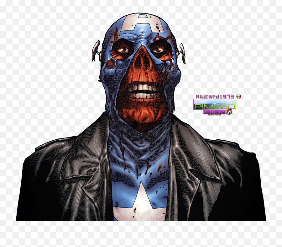 Png Old Man Logan - Red Skull Wearing Captain America Suit Emoji,Red Skull Png