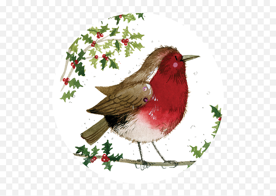 Christmas Robin Gift Tag Alex Clark Art Emoji,Gift Tag Png