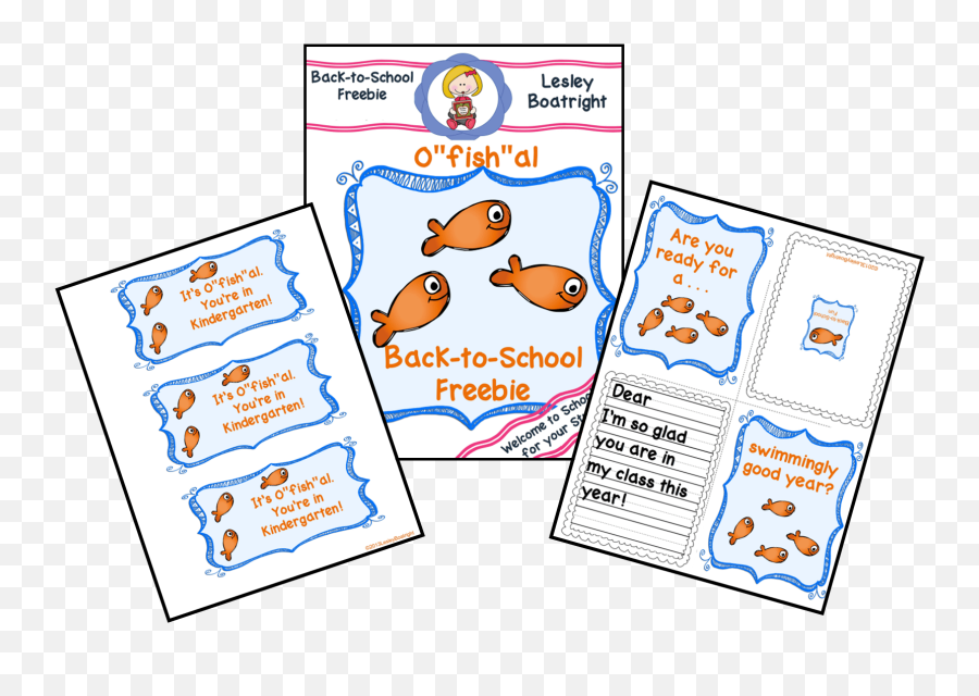 Back To School Fish Freebie - Cartoon Transparent Cartoon Language Emoji,Welcome To Kindergarten Clipart