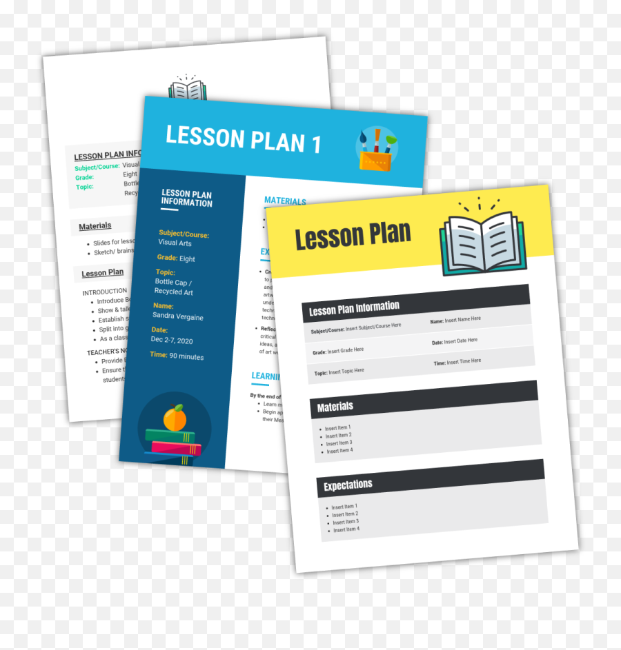 27 Lesson Plan Examples For Effective Teaching Tips - Lesson Plan Icon Emoji,Student And Teacher Clipart