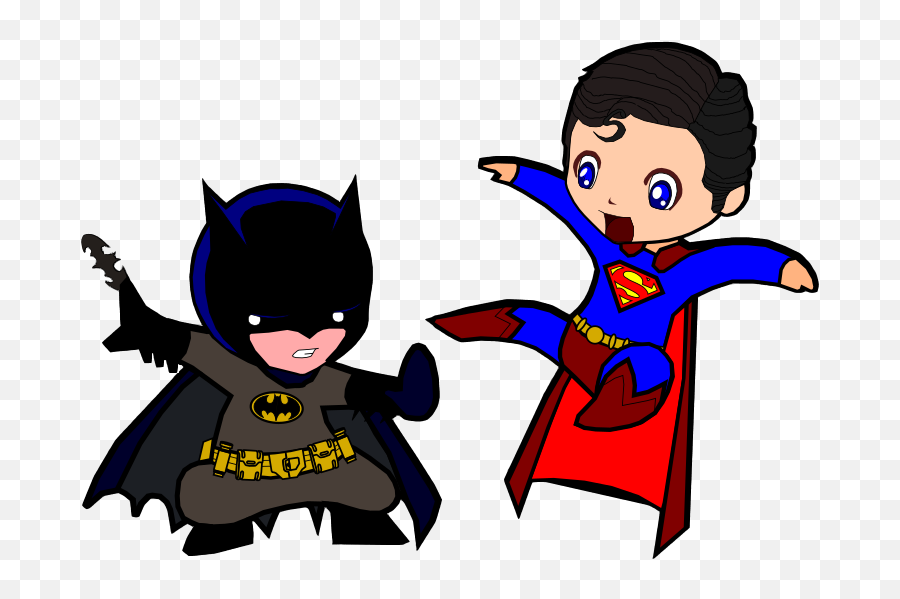 Batman Clipart Cute - Batman Superman Cartoon Drawing Emoji,Batman Clipart