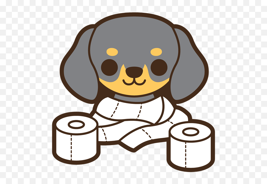 Chihuahua Kawaii Clipart Png Image With - Dog Toilet Paper Clip Art Emoji,Toilet Paper Clipart