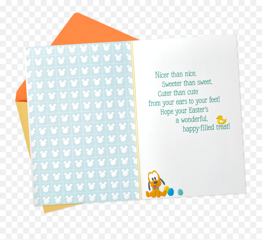 Download Disney Mickey Mouse First Easter Card For Baby Emoji,Mickey Mouse Ears Png