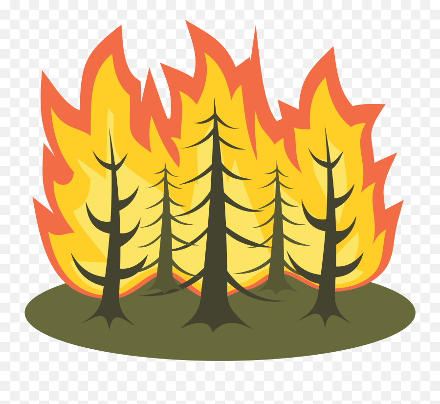 Forest Fire Clipart Group Clip Art - Wildfire Clipart Emoji,Fire Clipart