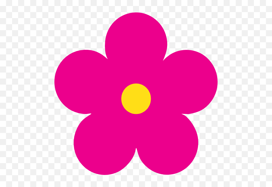 Printed Hot Pink Daisy Flower Sticker Emoji,Pink Flower Transparent