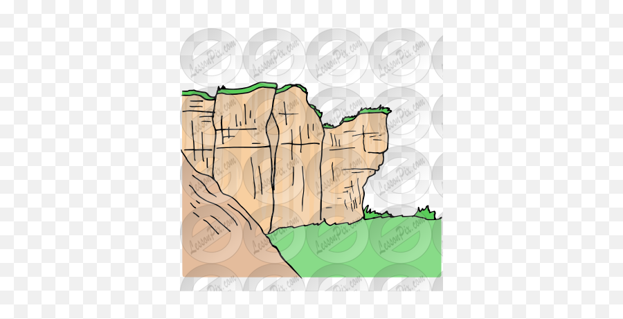 Rocky Cliffs Picture For Classroom Therapy Use - Great Emoji,Cliff Clipart