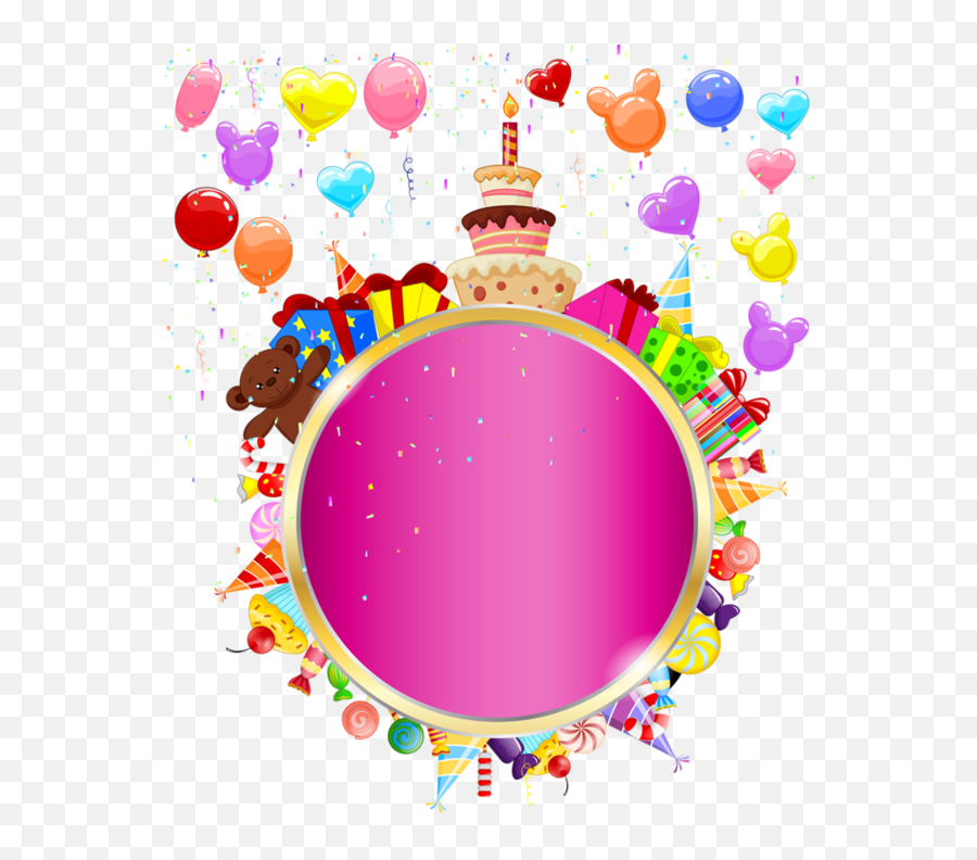 Download Happy Birthday Clipart Round - Happy Birthday Round Emoji,Happy Birthday Clipart For Him